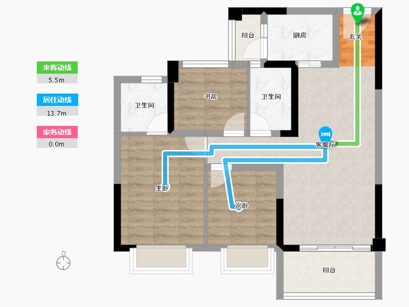 四川省-成都市-中建·望津城-74.04-户型库-动静线