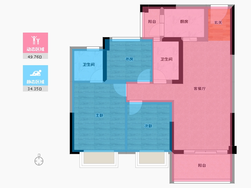 四川省-成都市-中建·望津城-74.04-户型库-动静分区