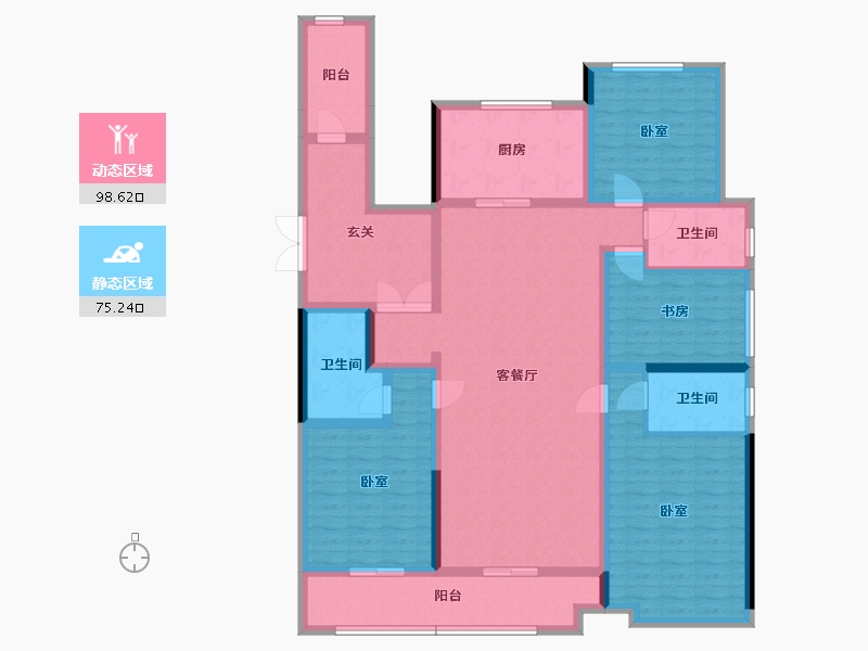 河北省-石家庄市-保利和光尘樾-155.44-户型库-动静分区