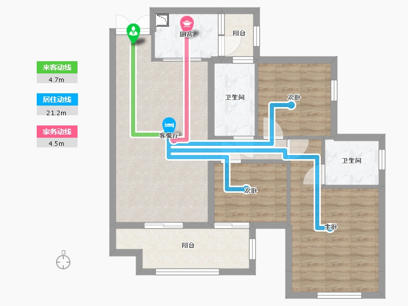 四川省-巴中市-平昌金域华府-79.34-户型库-动静线