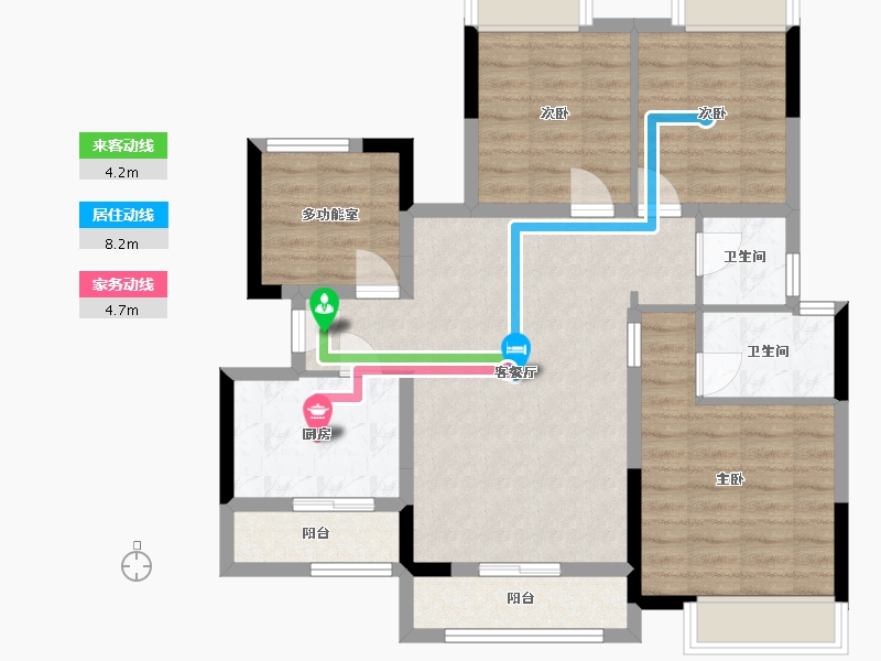 贵州省-贵阳市-优品道现代城-89.56-户型库-动静线