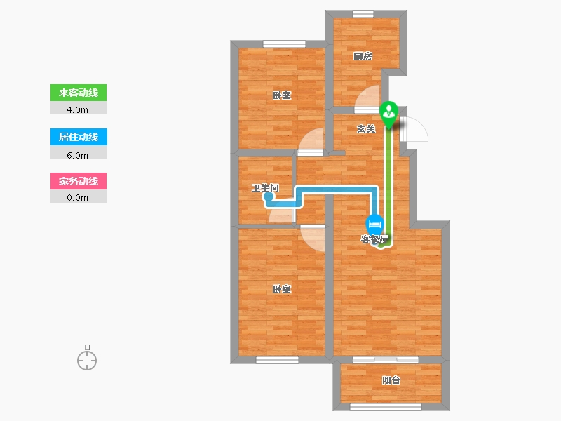 河北省-秦皇岛市-北戴河新区孔雀城-64.01-户型库-动静线