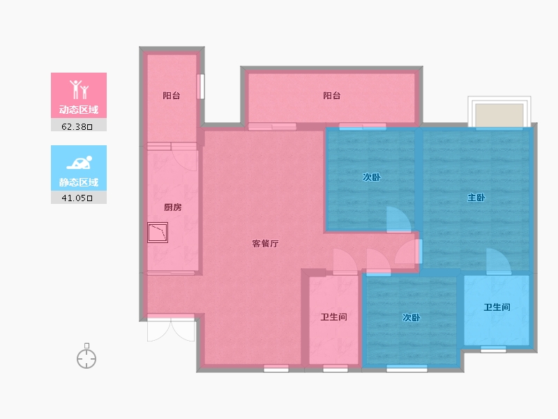 四川省-巴中市-平昌金域华府-92.02-户型库-动静分区