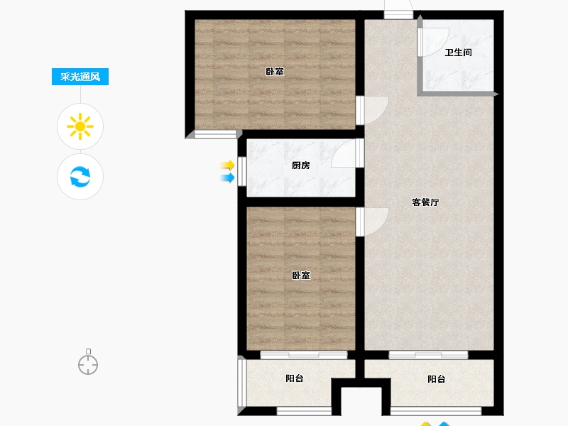 河北省-石家庄市-假日风景-71.53-户型库-采光通风