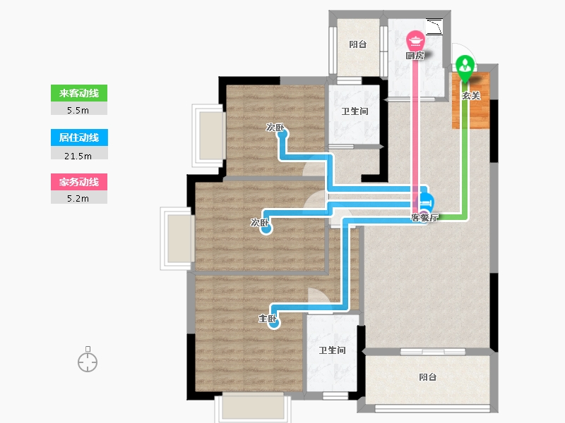 贵州省-贵阳市-学府里-92.45-户型库-动静线