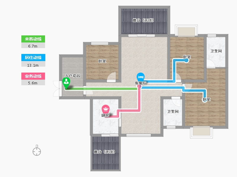 贵州省-安顺市-凯旋公园里-114.45-户型库-动静线