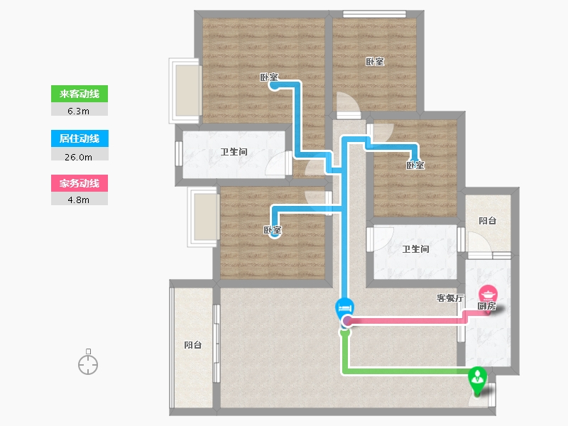 贵州省-毕节市-金凤大厦-106.32-户型库-动静线