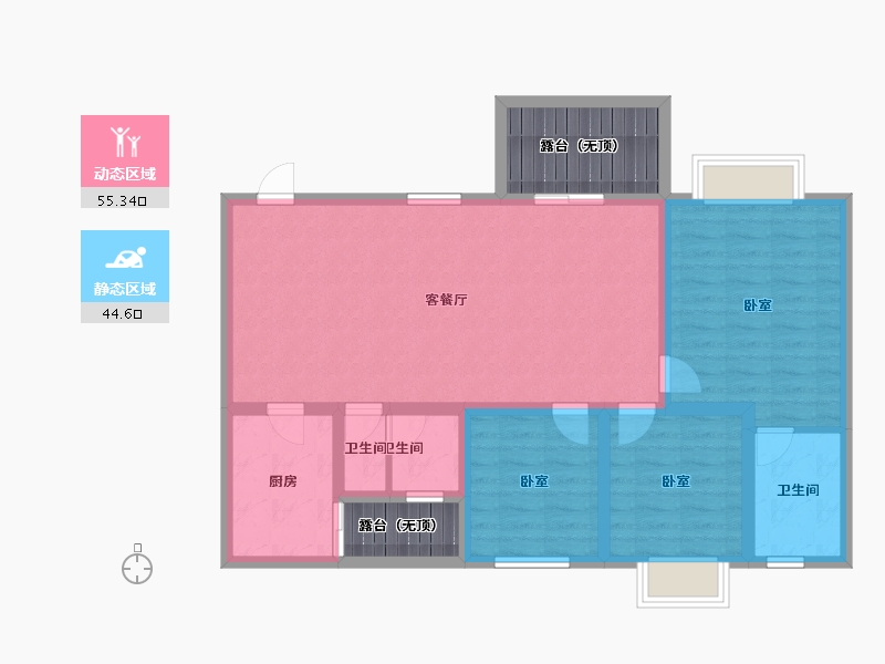 贵州省-安顺市-凯旋公园里-99.12-户型库-动静分区