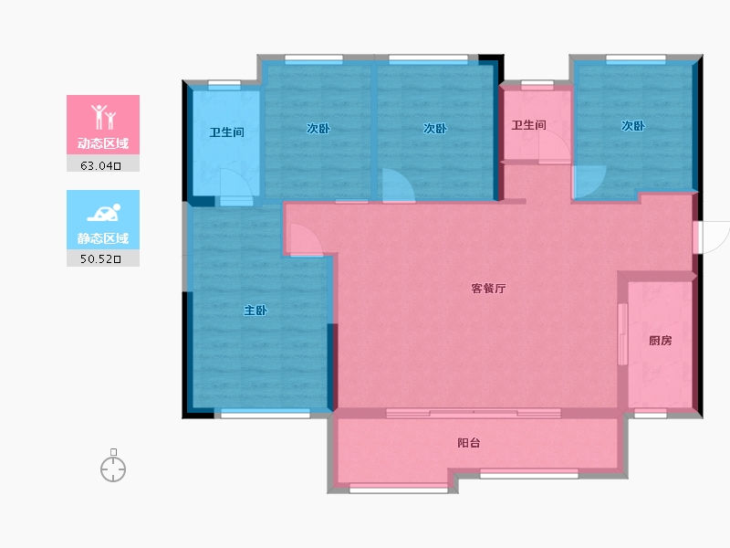 贵州省-贵阳市-中南林樾-102.97-户型库-动静分区