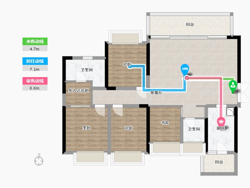 贵州省-贵阳市-融创九樾府-112.30-户型库-动静线