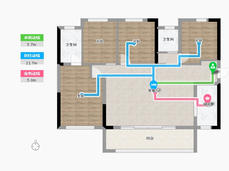 贵州省-贵阳市-中南林樾-101.74-户型库-动静线