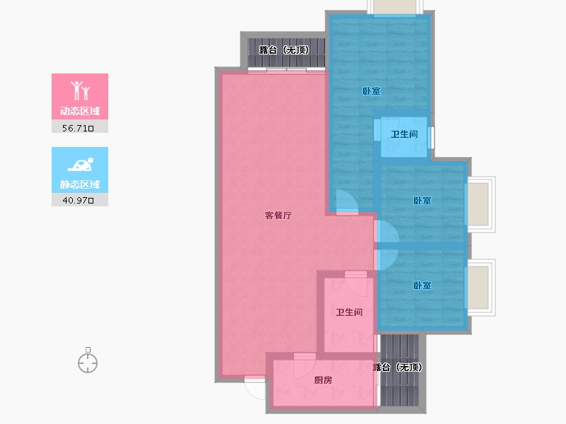 贵州省-安顺市-凯旋公园里-93.86-户型库-动静分区