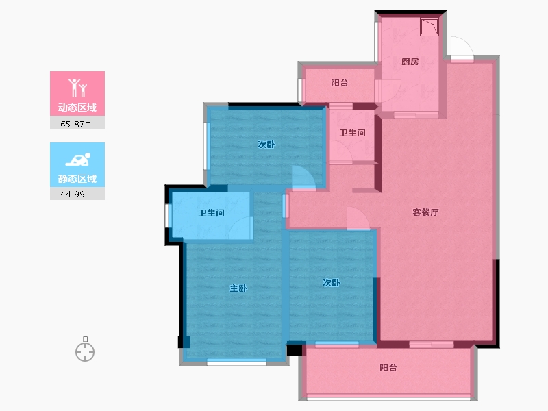 贵州省-贵阳市-融创九樾府-98.01-户型库-动静分区