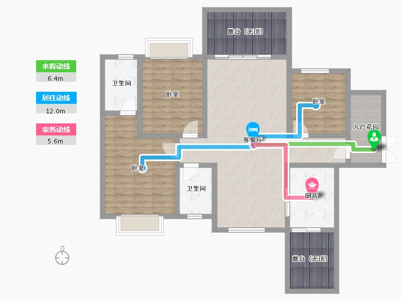 贵州省-安顺市-凯旋公园里-112.61-户型库-动静线