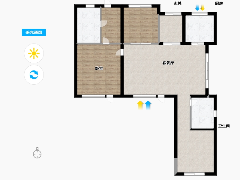 河北省-石家庄市-十里春风-92.00-户型库-采光通风