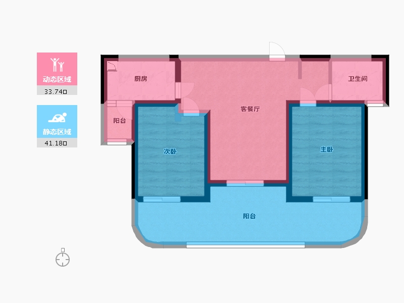 四川省-巴中市-普达阳光-65.83-户型库-动静分区