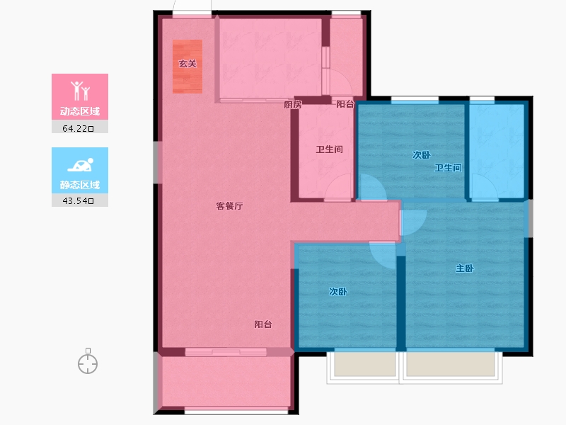 河北省-石家庄市-辛集碧桂园天玺-97.00-户型库-动静分区