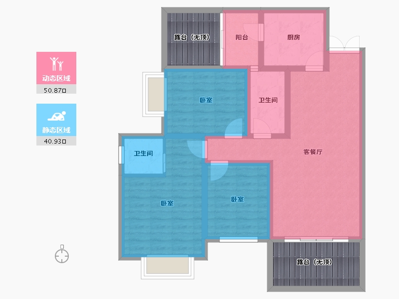 贵州省-安顺市-凯旋公园里-95.28-户型库-动静分区