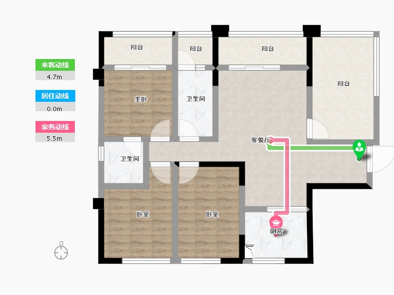 贵州省-黔西南布依族苗族自治州-富康汇和府-100.30-户型库-动静线