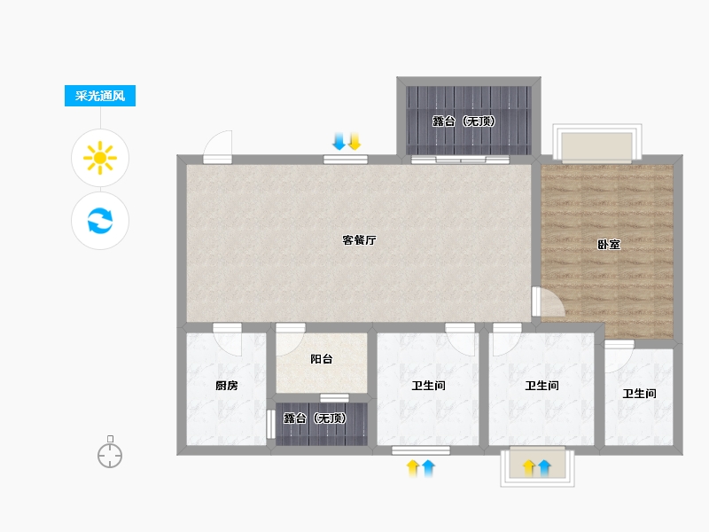 贵州省-安顺市-凯旋公园里-99.28-户型库-采光通风