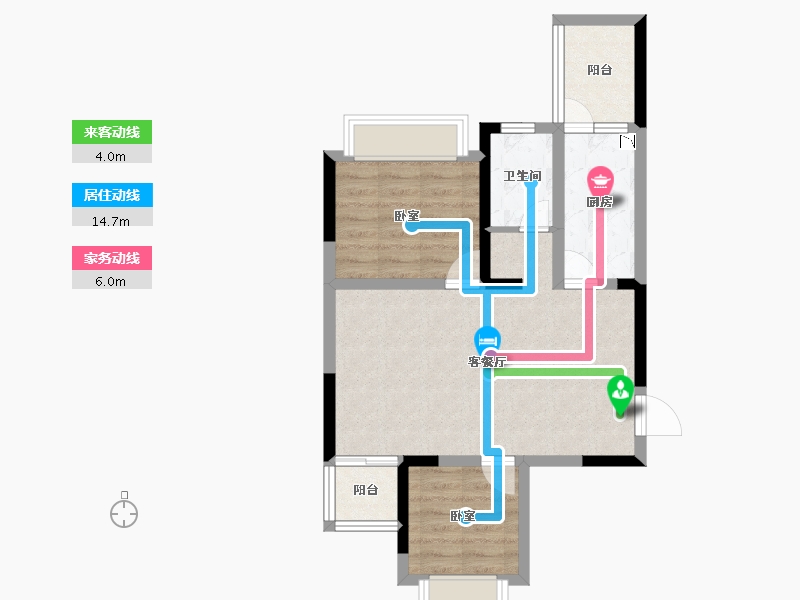 四川省-成都市-宇顺花与城-59.72-户型库-动静线