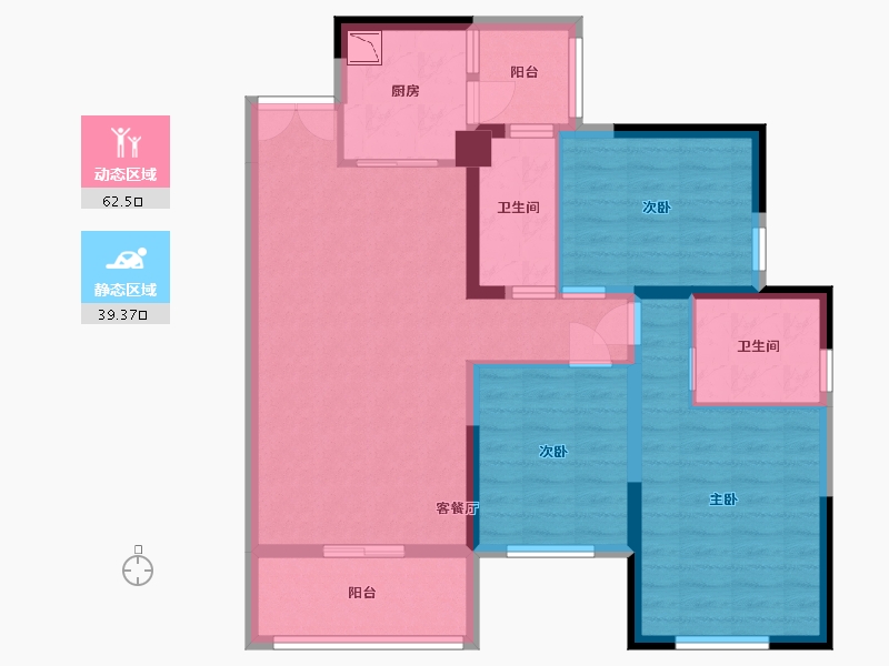 贵州省-贵阳市-首钢贵州之光-90.18-户型库-动静分区