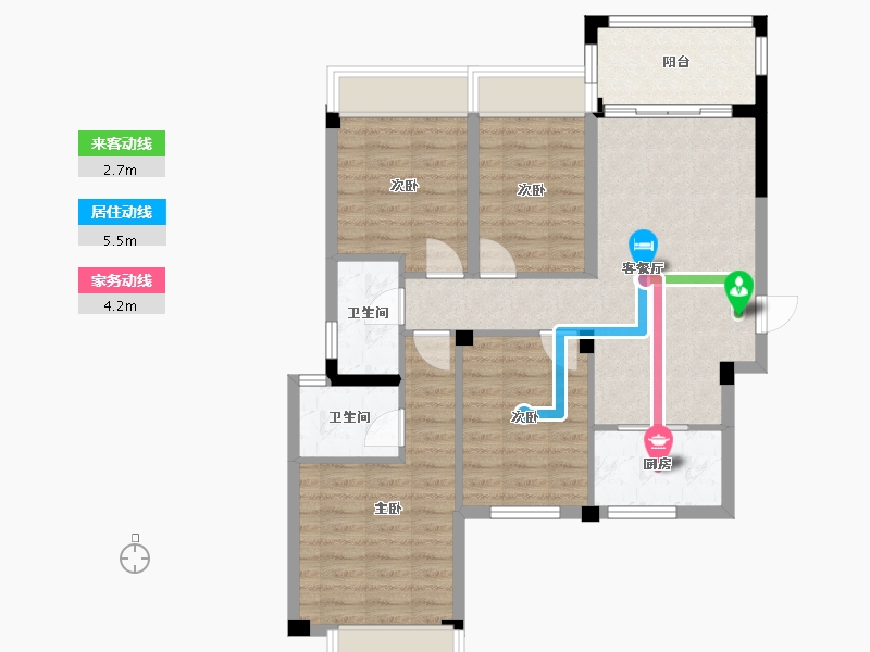 广西壮族自治区-桂林市-碧园南溪新城-83.20-户型库-动静线