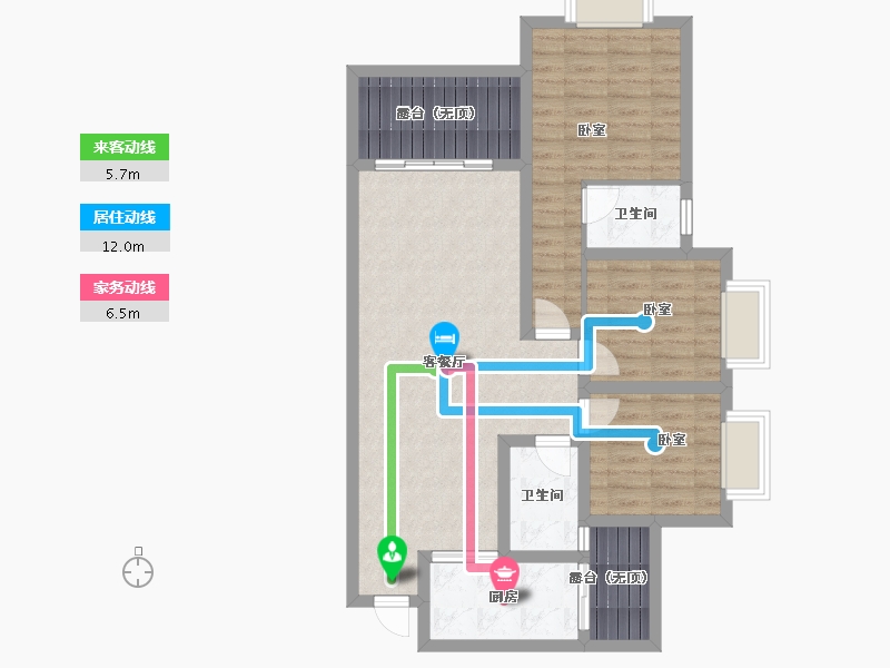 贵州省-安顺市-凯旋公园里-91.18-户型库-动静线