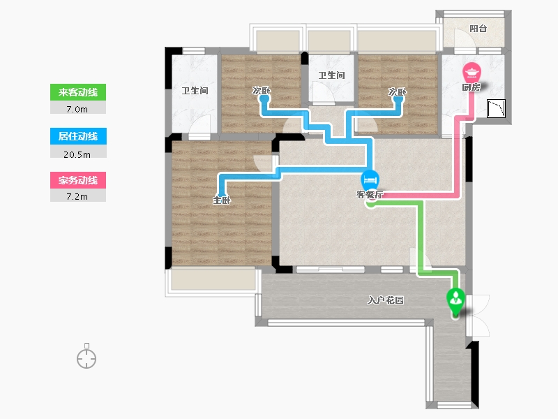 四川省-成都市-恒大银海湖-96.40-户型库-动静线