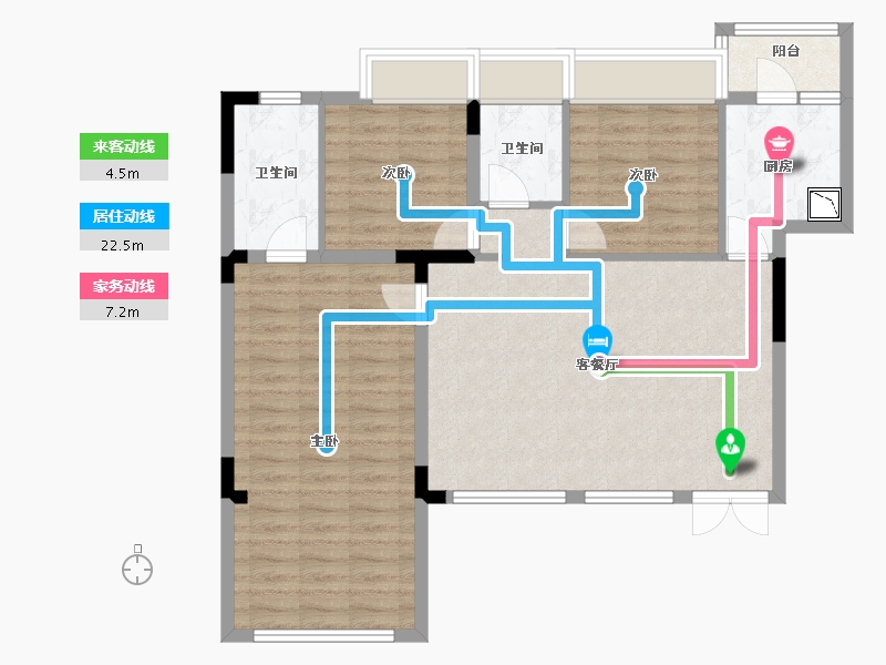 四川省-成都市-恒大银海湖-89.94-户型库-动静线