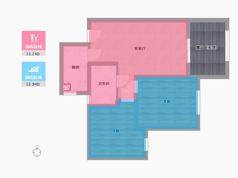 四川省-巴中市-普达阳光-54.64-户型库-动静分区