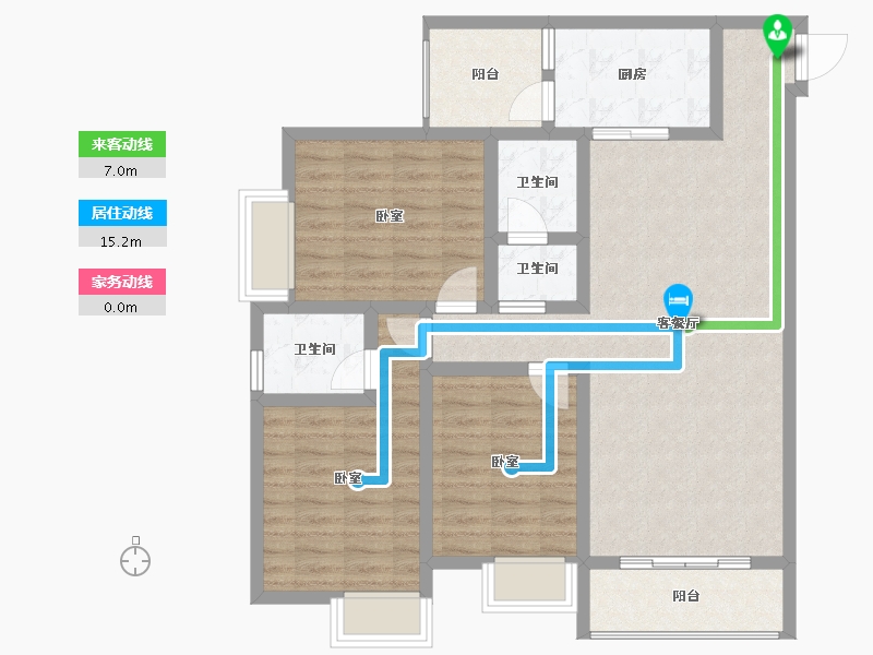 贵州省-毕节市-金凤大厦-96.37-户型库-动静线