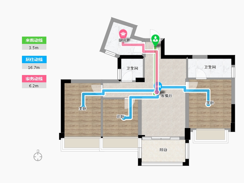 广西壮族自治区-桂林市-碧园南溪新城-71.23-户型库-动静线