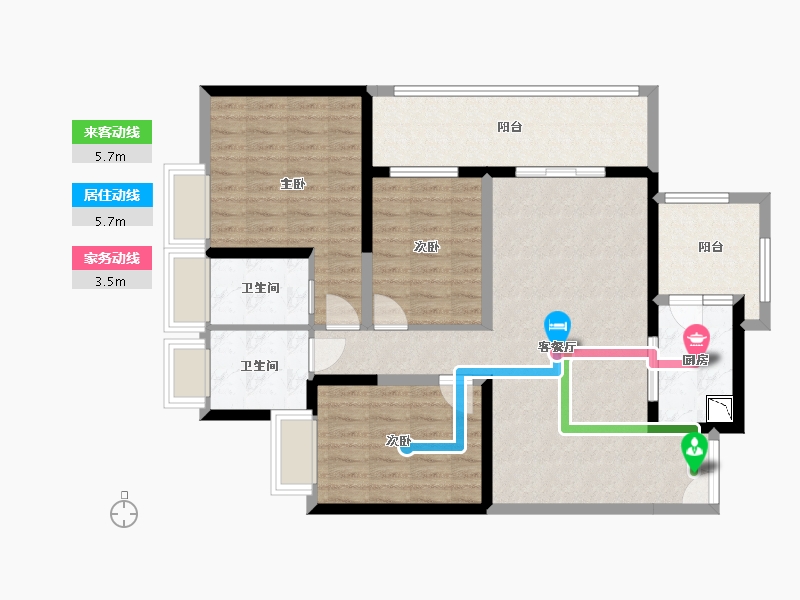 贵州省-贵阳市-首钢贵州之光-99.49-户型库-动静线