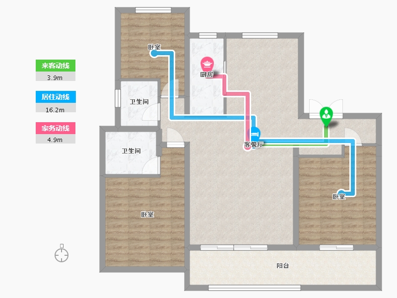 河北省-石家庄市-厚德雅园-113.02-户型库-动静线