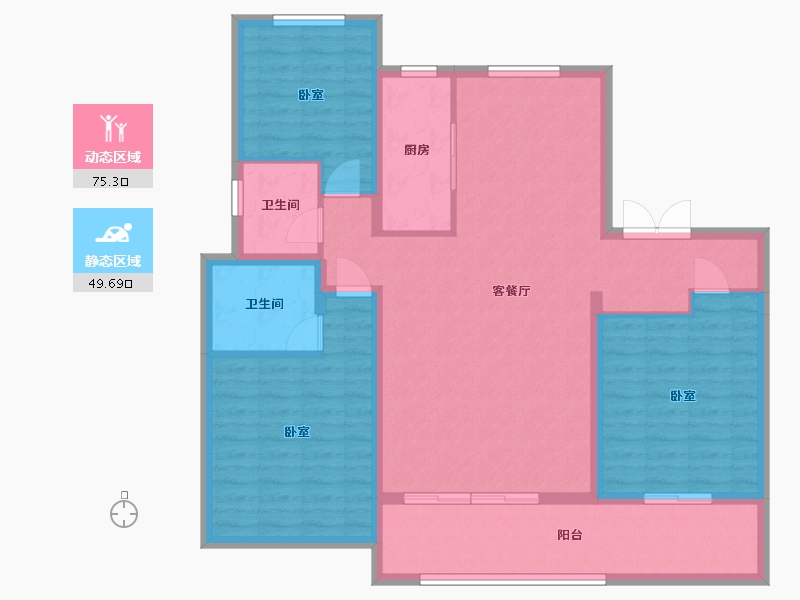 河北省-石家庄市-厚德雅园-113.02-户型库-动静分区