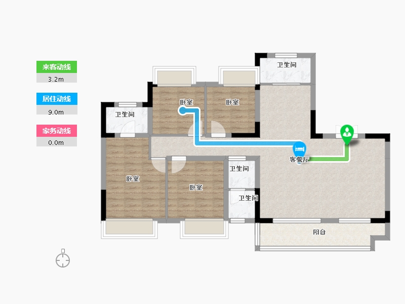 贵州省-安顺市-安顺万达广场-100.30-户型库-动静线