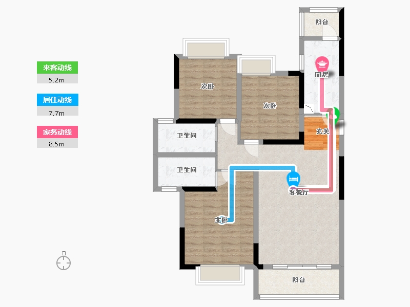 贵州省-贵阳市-贵州当代MOMΛ未来城-96.44-户型库-动静线