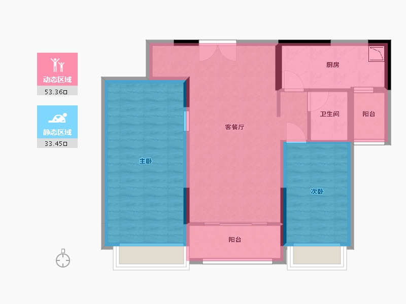 贵州省-贵阳市-金龙滨河湾壹号-77.39-户型库-动静分区