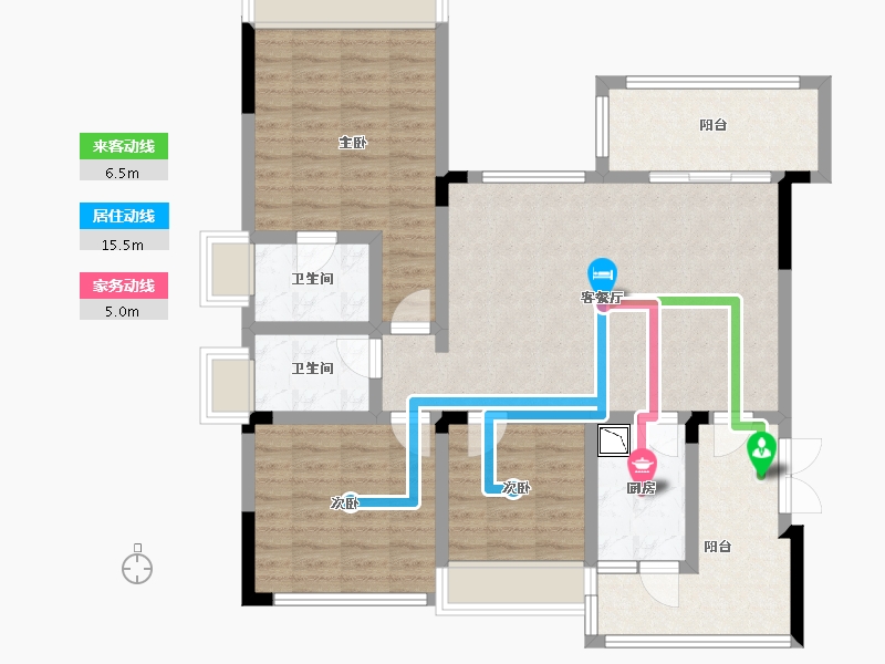 四川省-成都市-恒大银海湖-99.56-户型库-动静线