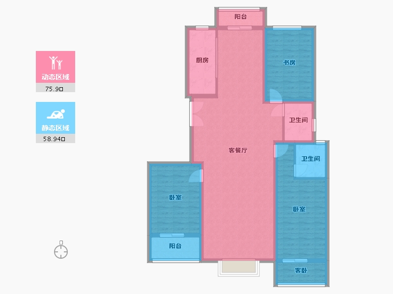 河北省-石家庄市-假日风景-121.69-户型库-动静分区