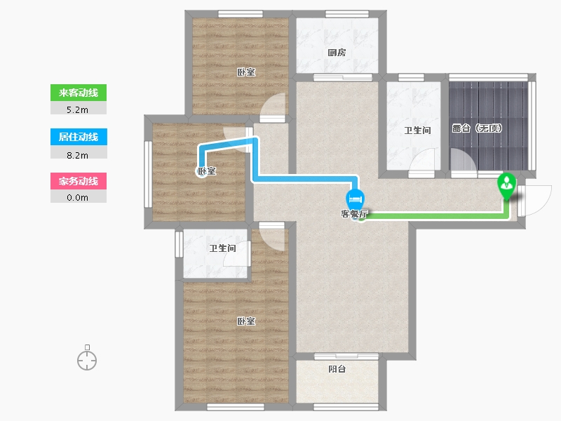 河北省-石家庄市-淳茂公园城-101.40-户型库-动静线