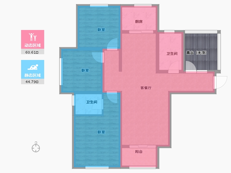 河北省-石家庄市-淳茂公园城-101.40-户型库-动静分区