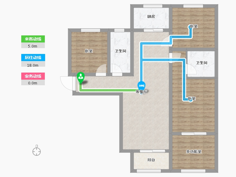 河北省-石家庄市-淳茂公园城-94.45-户型库-动静线