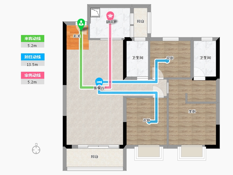 贵州省-贵阳市-贵州当代MOMΛ未来城-87.57-户型库-动静线