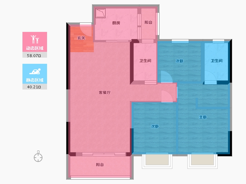 贵州省-贵阳市-贵州当代MOMΛ未来城-87.57-户型库-动静分区