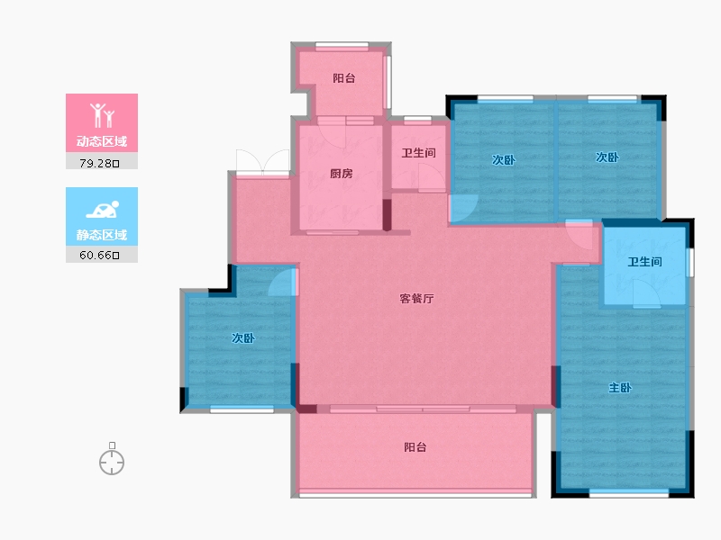 贵州省-贵阳市-中南林樾-127.08-户型库-动静分区