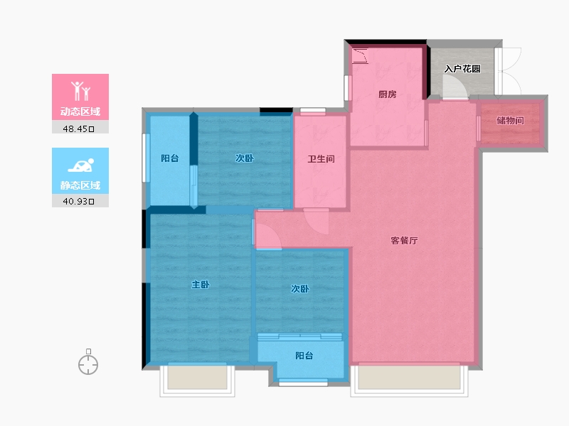 贵州省-贵阳市-金龙滨河湾壹号-83.22-户型库-动静分区