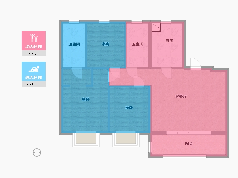 上海-undefined-保利锦上-73.00-户型库-动静分区