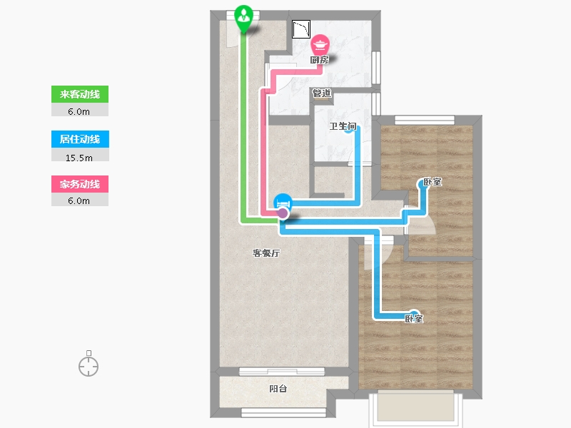 天津-undefined-融创御景宸院-56.77-户型库-动静线